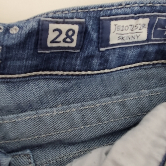 Miss Me JE107252R rhinestone embroidered skinny jeans size 28 - Picture 11 of 14